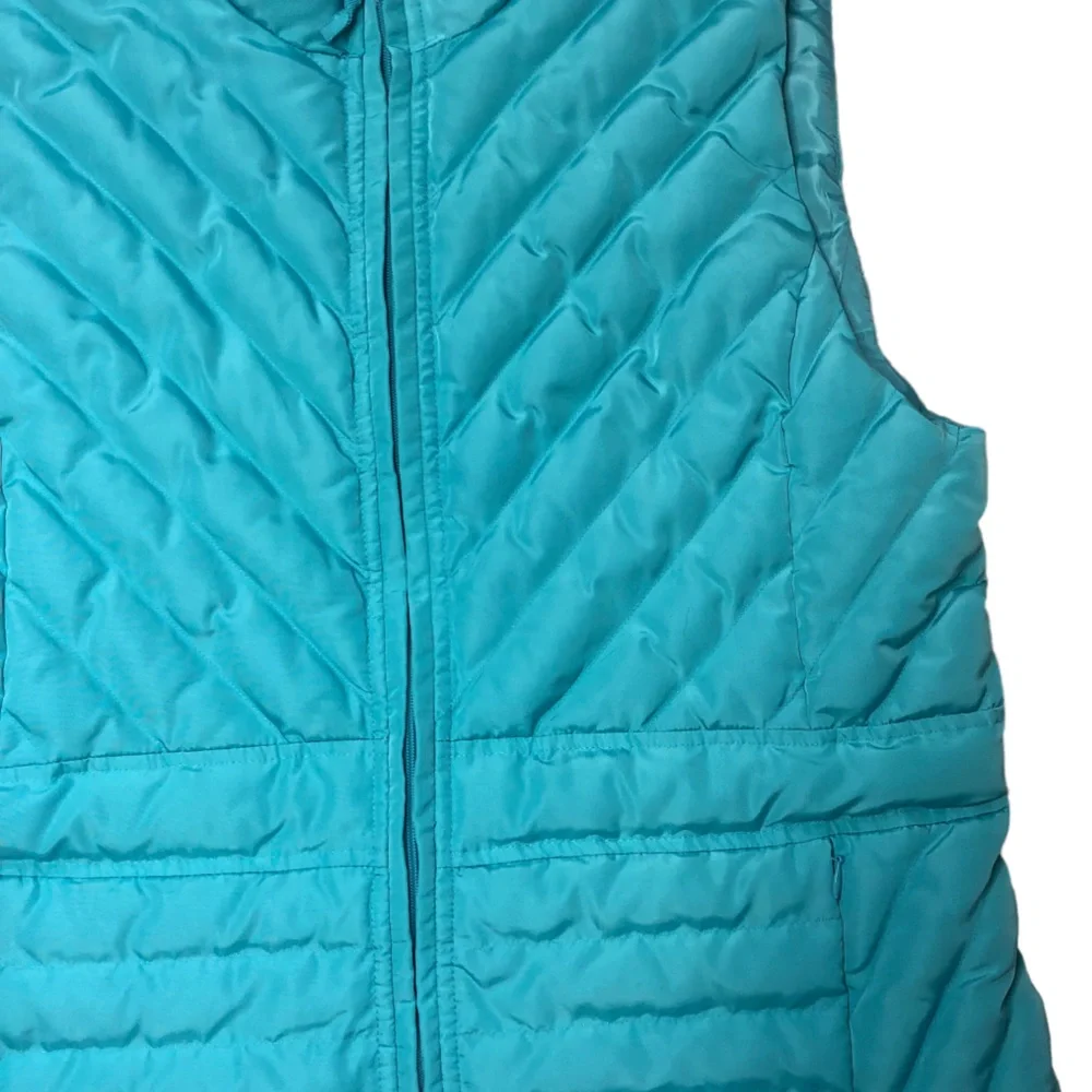 LOFT Puffer Vest Aqua Medium Medium